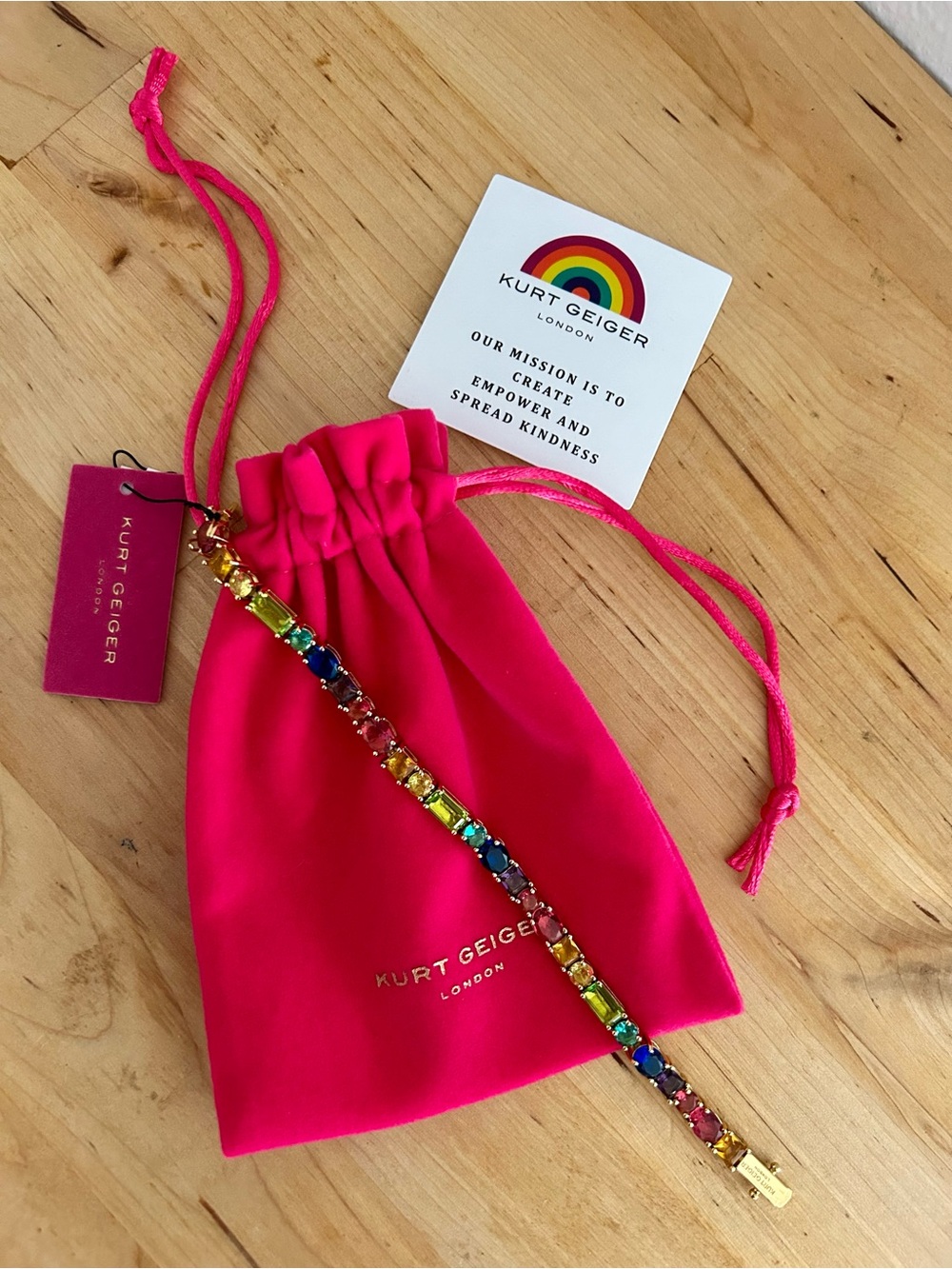 Kurt Geiger London Rainbow Tennis Bracelet